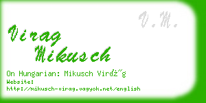 virag mikusch business card